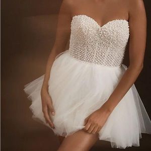 Wtoo by Watters Maeve Strapless Embellished Corset Mini Dress